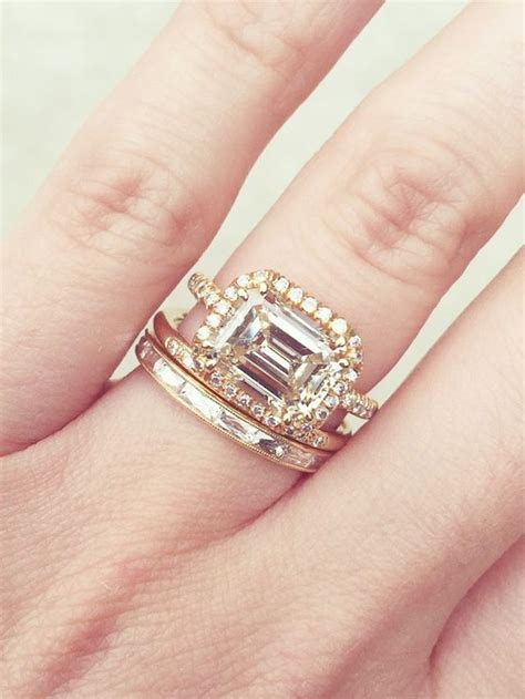 If you've had trouble with your engagement ring spinning on your finger before, then a flush wedding band style can often help keep your. 20 Real Girls With Gorgeous Wedding Band-and-Engagement Ring Combos | WhoWhatWear