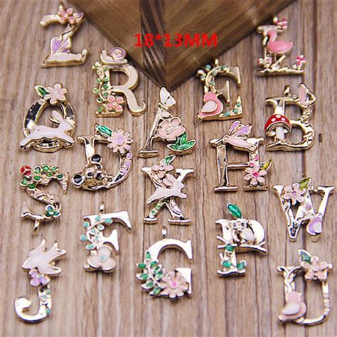 Alphabet Charms Initial Charms Set Gold Letter Charms Gold Etsy