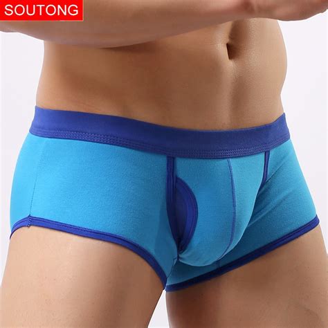 Soutong Mens Underwear Boxers Cotton 2016 Male U Convex Design Quality
