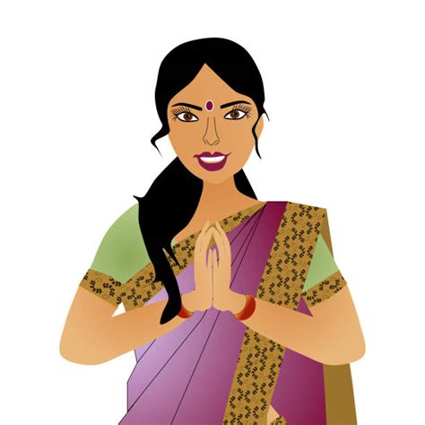 30 Namaste Indian Welcome Cartoon Illustrations Royalty Free Vector