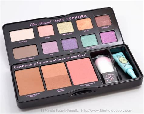 Too Faced Loves Sephora Anniversary Palette Review And Swatches Via 15 Minute Beauty Makeup