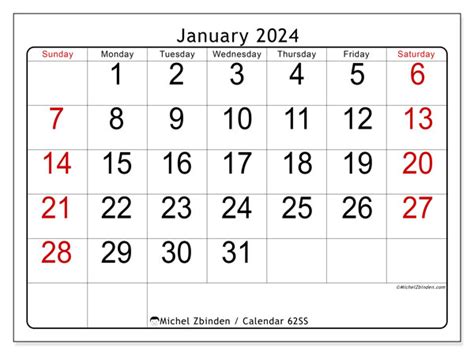 Calendar January 2024 Visibility Ss Michel Zbinden Gy