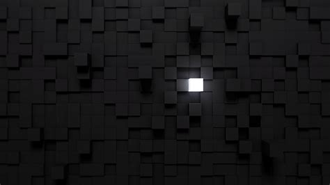 Cube Lights Blender Minimalism Black White Wallpapers Hd Desktop