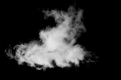 Single White Cloud On Black Background Stock Photo And More