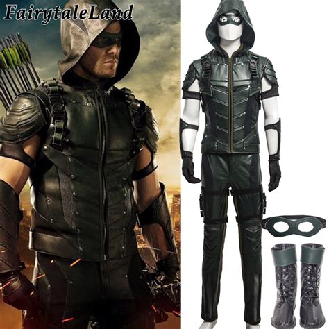 2017 Adult Green Arrow Season 4 Costume Oliver Queen Green Arrow