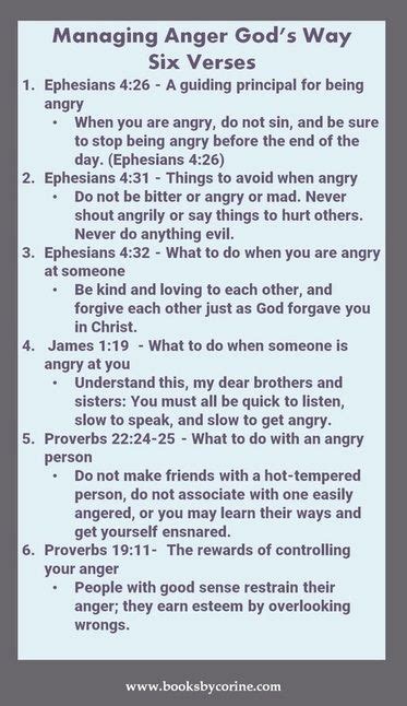 Manage Anger Gods Way With These 6 Verses Bible Study Scripture