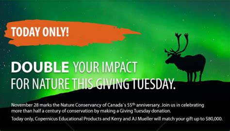 Nature Conservancy Of Canada Celebrates Its 55th Birthday On Giving