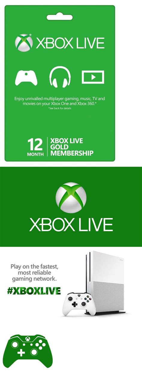 Prepaid Gaming Cards 156597 Microsoft 12 Month Xbox Live Gold