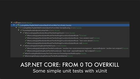 Episode 031 Some Simple Unit Tests With XUnit ASP NET Core From 0