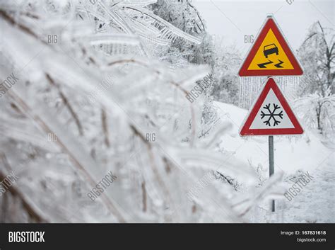 Dangerous Icy Road Image And Photo Free Trial Bigstock