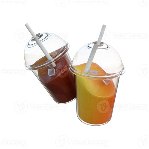 3d Food Icons Orange Juice And Coke In Plastic Cup 9350773 Png