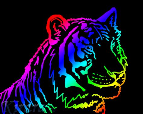Rainbow Tiger By Littlekirara On Deviantart
