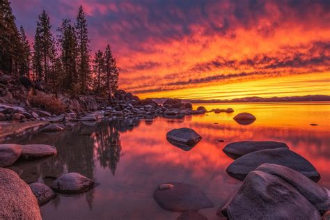 Download Usa Nature Nevada Lake Sunset Lake Tahoe 4k Ultra Hd Wallpaper