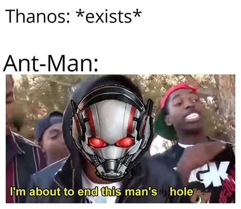 Ant Man Goes Up Thanos Meme Photos Idea