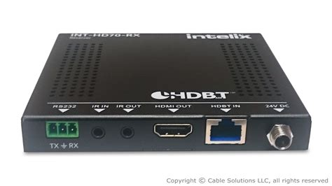 Intelix Int Hd70 Rx Hdmi Bi Directional Ir Rs232 And Ethernet Via