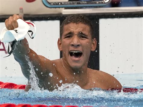 tunisia s ahmed hafnaoui wins surprise olympic swimming gold