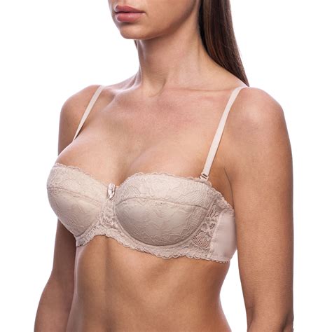 Strapless Push Up Bandeau Lace Sexy Convertible Comfortable Balconette