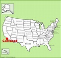 Carlsbad location on the U.S. Map - Ontheworldmap.com