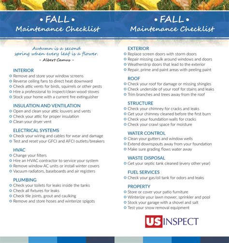 Fall Home Maintenance Home Inspections By Us Inspect