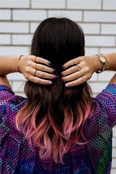Make sure you 'safeproof' the area where you will dye your hair, because if you 're like me you get it everywhere. ombre nails + dip dye hair (via chicityfashion.com) | Dip ...