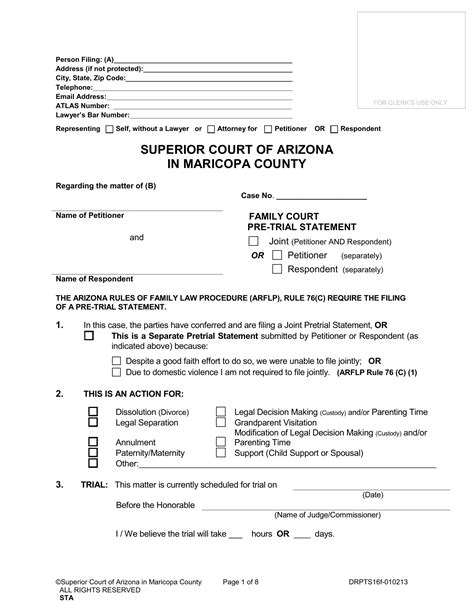 Pre Trial Statement Form ≡ Fill Out Printable Pdf Forms Online