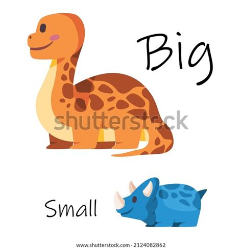 Big Vs Small Comparison Between Large Stock Vector Royalty Free
