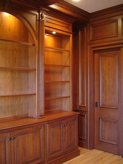 Hand Made Cherry Paneled Library With Bookcases By Odhner And Odhner Fine