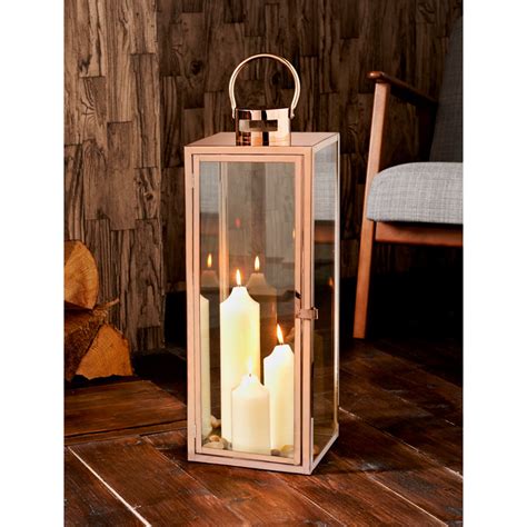 Whether it is the plumbing system that brings cool refreshing water or the home automated security system that helps to protect our loved ones, copper has found a way in to almost every room in our homes. Copper Lantern | Home | Home Decor - B&M