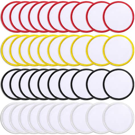 buy 40 pieces sublimation patch round blank patch fabric iron on blank patch heat transfer