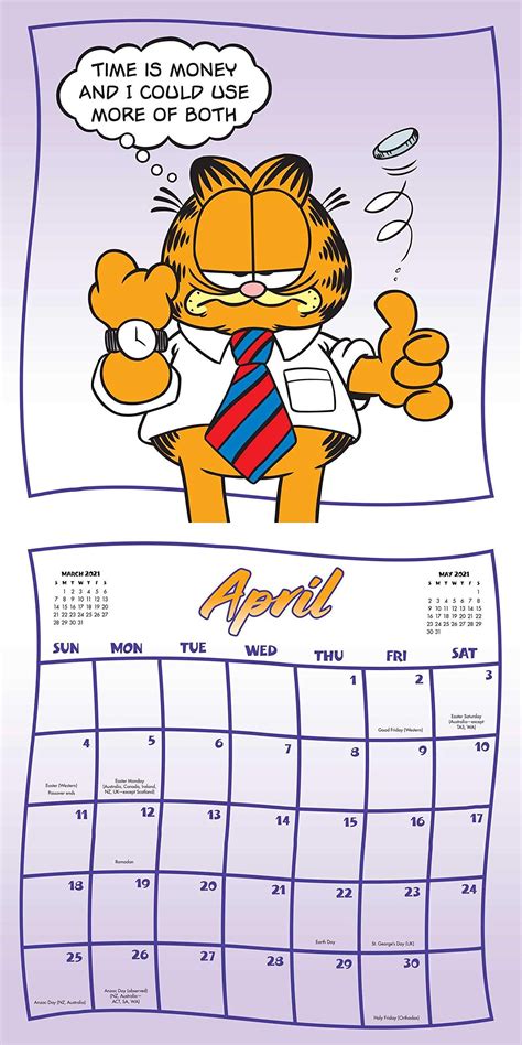 Our calendars are free to be used and republished for personal use. Garfield April 2021 Calendar Page in 2020 | Garfield ...