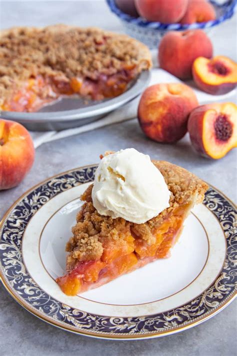 Peach Crumble Pie Bakes By Brown Sugar