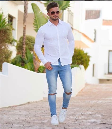 20 Stylish Men Photoshoot Poses With White Shirt Combination