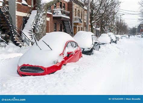 Montreal Snowstorm In January 2018 Editorial Stock Image Image Of