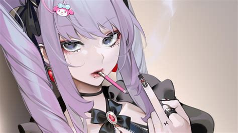 Anime Girl Smoking 4k Hd Wallpaper Rare Gallery