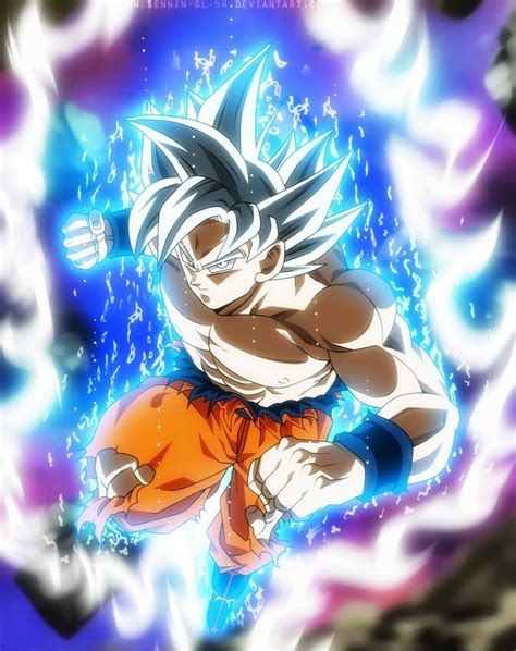 First unveiled during the anime series' after reflexively transforming into the imperfect ultra instinct state, goku gained a silvery blue aura with his hair reverting to its natural black color. Goku perfect ultra instinct - ep129 by SenniN-GL-54 ...