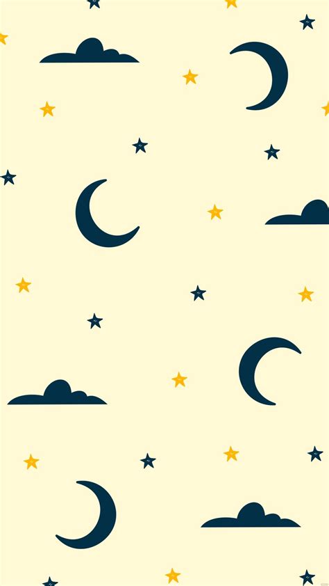 Moon And Stars Background In Illustrator Eps  Svg Download