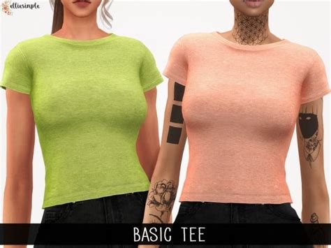 Elliesimple Basic Tee The Sims 4 Download Simsdomination Sims 4