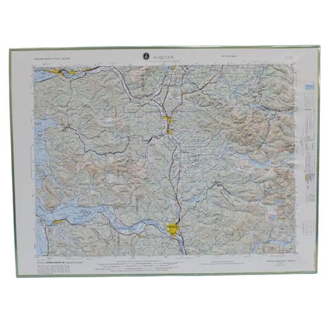Hubbard Scientific Raised Relief Map Of Hoquiam Washington Oregon 3d