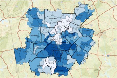 Metro Atlanta Zip Codes Weave Interactive Map