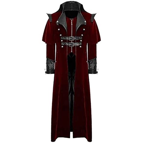 Classic Cosplay Vampire Suit Jacket Solid Long Veste Costume Homme Slim