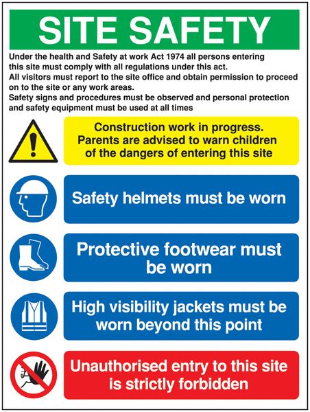 Multi Message Site Ppe And No Unauthorised Entry Sign Safetyshop