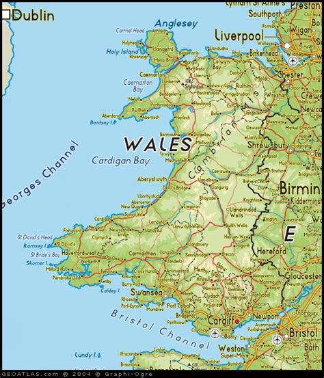 País De Gales Mapas Geográficos Do País De Gales Wales Map Wales