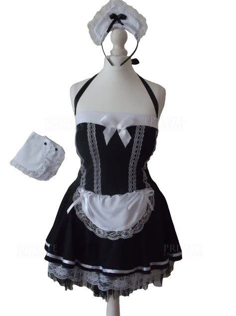 Sexy French Maid Waitress Fancy Dress Costume Fetish Private Encounter