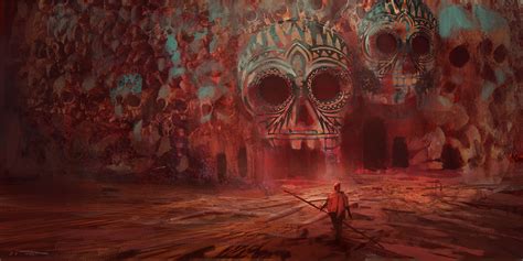 skull, Cave, Fantasy Art, Artwork, Surreal, Red Wallpapers HD / Desktop and Mobile Backgrounds
