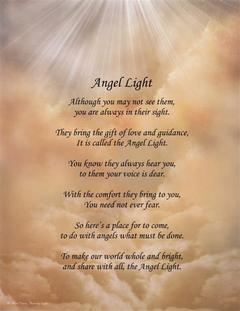 Inspirational Poem Angel Light
