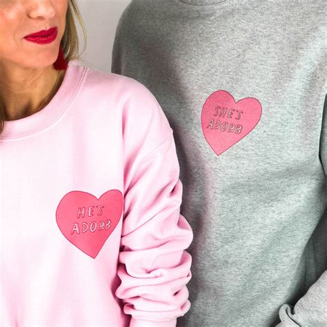 Hes Adorbs Shes Adorbs Couples Sweatshirt Set By Rock On Ruby