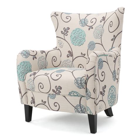 Arabella Club Chair Whiteblue Floral Christopher Knight Home In