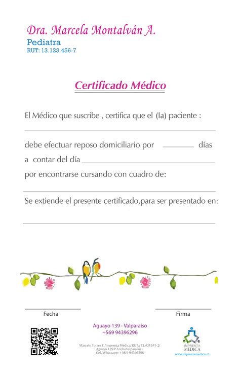 Certificado Medico Falso En Blanco Para Imprimir