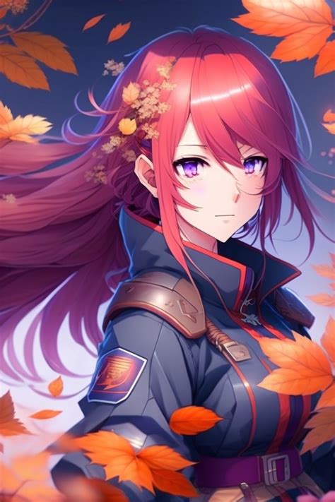 Lexica Red Hair Anime Ninja Girl Violet Eyes Musashi Kishimoto