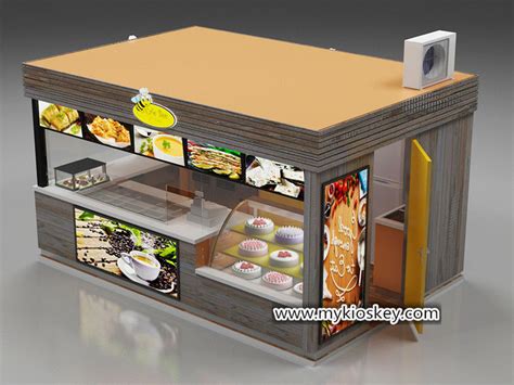 Outdoor Food Kiosk And Coffee Shop Counter Design For Street Used